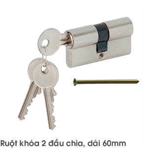 Ruột Khóa 2 Đầu Chìa Dài 60mm Hafele 916.96.007